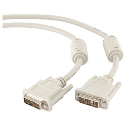 Кабель Cablexpert CC-DVI-15, DVI, 4.5 м., Белый
