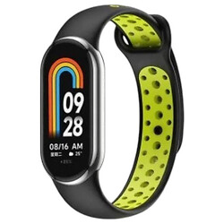 Ремінець Xiaomi Mi Band 8 / Mi Band 9, BeCover Nike, Black-Green, Чорний