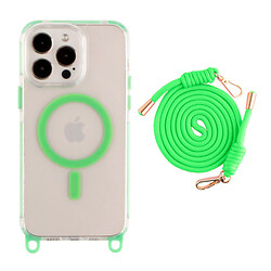 Чехол (накладка) Apple iPhone 14 Pro Max, Lanyard, MagSafe, Fluorescent Green, Зеленый