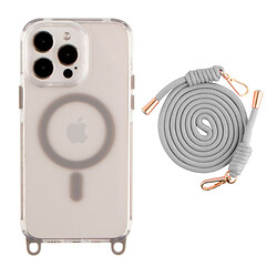 Чохол (накладка) Apple iPhone 14 Pro Max, Lanyard, Titanium Grey, MagSafe, Сірий