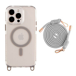 Чохол (накладка) Apple iPhone 14 Pro, Lanyard, Titanium Grey, MagSafe, Сірий