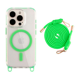 Чехол (накладка) Apple iPhone 15 Pro Max, Lanyard, MagSafe, Fluorescent Green, Зеленый