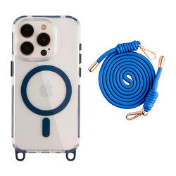 Чохол (накладка) Apple iPhone 15 Pro Max, Lanyard, Indigo Blue, MagSafe, Синій