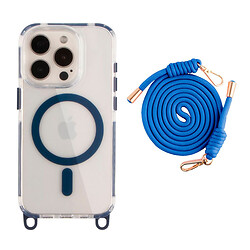 Чохол (накладка) Apple iPhone 15 Pro, Lanyard, Indigo Blue, MagSafe, Синій