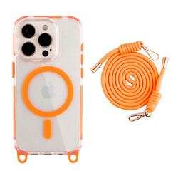 Чохол (накладка) Apple iPhone 15 Pro, Lanyard, MagSafe, Помаранчевий