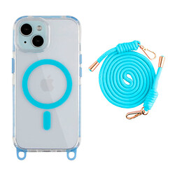 Чехол (накладка) Apple iPhone 15, Lanyard, MagSafe, Sky Blue, Голубой
