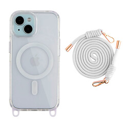Чехол (накладка) Apple iPhone 15, Lanyard, MagSafe, Белый
