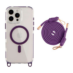 Чехол (накладка) Apple iPhone 16 Pro Max, Lanyard, MagSafe, Dark Purple, Фиолетовый