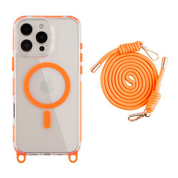 Чохол (накладка) Apple iPhone 16 Pro Max, Lanyard, MagSafe, Помаранчевий