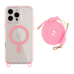 Чехол (накладка) Apple iPhone 16 Pro Max, Lanyard, MagSafe, Розовый