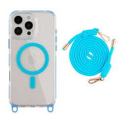 Чехол (накладка) Apple iPhone 16 Pro Max, Lanyard, MagSafe, Sky Blue, Голубой
