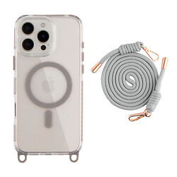 Чохол (накладка) Apple iPhone 16 Pro Max, Lanyard, Titanium Grey, MagSafe, Сірий