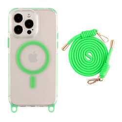 Чехол (накладка) Apple iPhone 16 Pro, Lanyard, MagSafe, Fluorescent Green, Зеленый