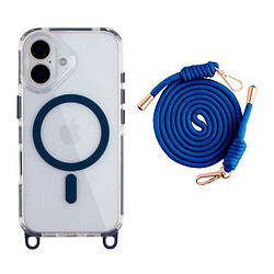 Чохол (накладка) Apple iPhone 16, Lanyard, Indigo Blue, MagSafe, Синій