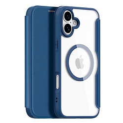 Чехол (книжка) Apple iPhone 16e, Dux Ducis Skin X Pro, MagSafe, Синий