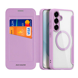 Чехол (книжка) Apple iPhone 16e, Dux Ducis Skin X Pro, MagSafe, Purple Pink, Фиолетовый