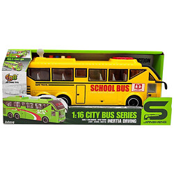 Автобус інерційний, озвучений, зі світлом, у коробці 8х13х29 см, Jian Sheng Toys