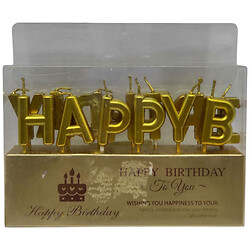 Свічки для торта букви "Happy Birthday", Color-It