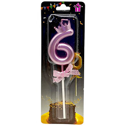 Свічка-цифра "6" з короною, Mic