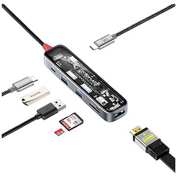 USB-хаб Promate TransHub-Lite, Серый
