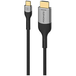 Кабель Promate mediacord-8k, HDMI, 1.8 м., Серый
