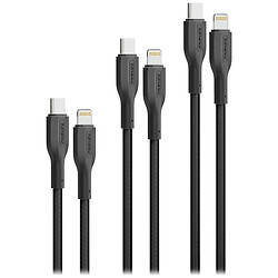 Комплект кабелів Promate cablekit-ci Apple iPhone SE 2022 / iPhone 14 Pro Max / iPhone 14 Plus / iPhone 14 Pro / iPhone 14 / iPhone 13 Pro / iPhone 13 Mini / iPhone 13 / iPhone 13 Pro Max / iPhone 12 Mini, Lightning, 0.3 м., 1.2 м., 2.0 м.