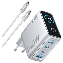 СЗУ Anker Laptop GaN Charger, З кабелем, Type-C, Срібний