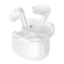 Bluetooth-гарнитура Borofone FQ9 Plus Peaceful, Стерео, Белый