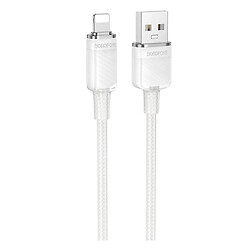 USB кабель Borofone BU56 Succeed Apple iPhone SE 2022 / iPhone 14 Pro Max / iPhone 14 Plus / iPhone 14 Pro / iPhone 14 / iPhone 13 Pro / iPhone 13 Mini / iPhone 13 / iPhone 13 Pro Max / iPhone 12 Mini / iPhone 12 Pro Max, Lightning, 1.2 м., Білий
