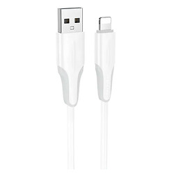 USB кабель Borofone BX119 Apple iPhone SE 2022 / iPhone 14 Pro Max / iPhone 14 Plus / iPhone 14 Pro / iPhone 14 / iPhone 13 Pro / iPhone 13 Mini / iPhone 13 / iPhone 13 Pro Max / iPhone 12 Mini / iPhone 12 Pro Max / iPhone 12 Pro, Lightning, 1.0 м., Білий
