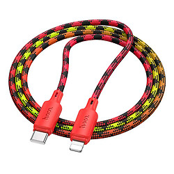 USB кабель Hoco X116 Meridian Apple iPhone SE 2022 / iPhone 14 Pro Max / iPhone 14 Plus / iPhone 14 Pro / iPhone 14 / iPhone 13 Pro / iPhone 13 Mini / iPhone 13 / iPhone 13 Pro Max / iPhone 12 Mini / iPhone 12 Pro Max, Lightning, 1.0 м., Червоний