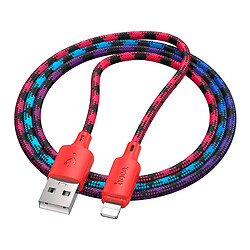 USB кабель Hoco X116 Meridian Apple iPhone SE 2022 / iPhone 14 Pro Max / iPhone 14 Plus / iPhone 14 Pro / iPhone 14 / iPhone 13 Pro / iPhone 13 Mini / iPhone 13 / iPhone 13 Pro Max / iPhone 12 Mini / iPhone 12 Pro Max, Lightning, 1.0 м., Красный