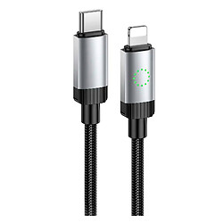 USB кабель Hoco X117 Star Apple iPhone SE 2022 / iPhone 14 Pro Max / iPhone 14 Plus / iPhone 14 Pro / iPhone 14 / iPhone 13 Pro / iPhone 13 Mini / iPhone 13 / iPhone 13 Pro Max / iPhone 12 Mini / iPhone 12 Pro Max, Lightning, 1.0 м., Черный