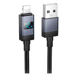 USB кабель Hoco X118 Generous Apple iPhone SE 2022 / iPhone 14 Pro Max / iPhone 14 Plus / iPhone 14 Pro / iPhone 14 / iPhone 13 Pro / iPhone 13 Mini / iPhone 13 / iPhone 13 Pro Max / iPhone 12 Mini / iPhone 12 Pro Max, Lightning, 1.0 м., Чорний