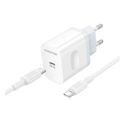СЗУ Borofone BA99A Breeze, Type-C, З кабелем, Білий