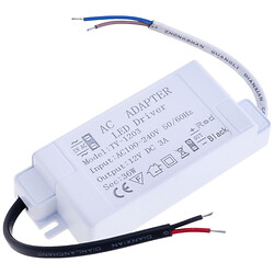 Драйвер для світлодіодів 36W у корпусі, DC 12V ±5% @ 3A, AC 100-240V, 110x45x25mm (TY-12-03)