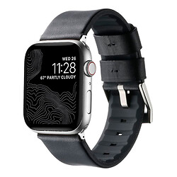 Ремешок Apple Watch 38 / Watch 40, Leather Silicone, Черный