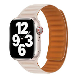 Ремешок Apple Watch 42 / Watch 44, Magnetic Silicone, Starlight, Белый