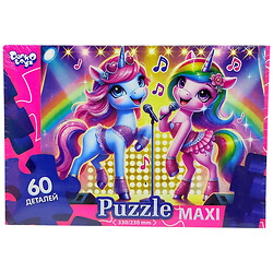 MAXI PUZZLE 60 "ОДНОРОГИ НА СЦЕНІ", Danko Toys