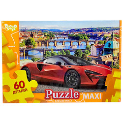 MAXI PUZZLE 60 "КРАСНЫЙ СПОРТКАР", Danko Toys