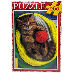 Пазлы "КОТЕНОК С КЛУБОЧКОМ", 260 элементов, Danko Toys