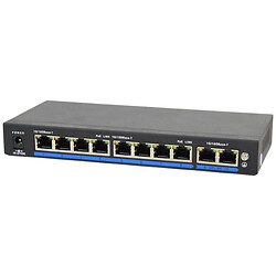 Коммутатор ATIS PoE-1010-8P/250m/8L, Черный
