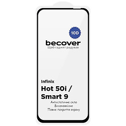Захисне скло Infinix Hot 50 5G / Hot 50i / Smart 9, BeCover, Чорний
