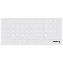 Наклейка для клавіатури ColorWay CW-BNW, Білий