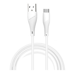 USB кабель WUW X196, MicroUSB, 1.0 м., Белый