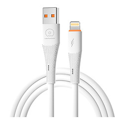 USB кабель WUW X224 Apple iPhone SE 2022 / iPhone 14 Pro Max / iPhone 14 Plus / iPhone 14 Pro / iPhone 14 / iPhone 13 Pro / iPhone 13 Mini / iPhone 13 / iPhone 13 Pro Max / iPhone 12 Mini / iPhone 12 Pro Max / iPhone 12 Pro, Lightning, 1.0 м., Білий