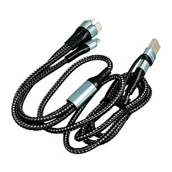 USB кабель WUW X231 Apple iPhone SE 2022 / iPhone 14 Pro Max / iPhone 14 Plus / iPhone 14 Pro / iPhone 14 / iPhone 13 Pro / iPhone 13 Mini / iPhone 13 / iPhone 13 Pro Max / iPhone 12 Mini / iPhone 12 Pro Max, Lightning, Type-C, MicroUSB, 1.2 м.