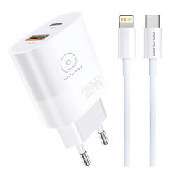 СЗУ WUW T96 Apple iPhone SE 2022 / iPhone 14 Pro Max / iPhone 14 Plus / iPhone 14 Pro / iPhone 14 / iPhone 13 Pro / iPhone 13 Mini / iPhone 13 / iPhone 13 Pro Max / iPhone 12 Mini / iPhone 12 Pro Max / iPhone 12 Pro, Lightning, З кабелем, Білий
