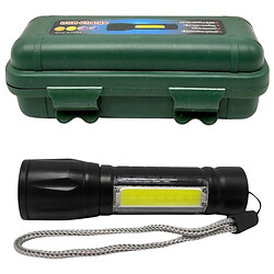 Фонарик светодиодный, акмулятор, USB, пластиковый корпус, в коробке, Mic