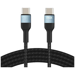 USB кабель Pavareal Q33CTC, Type-C, 1.0 м., Чорний